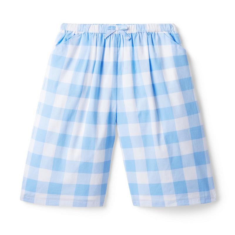 Gingham Wide Leg Cropped Pant - Janie And Jack